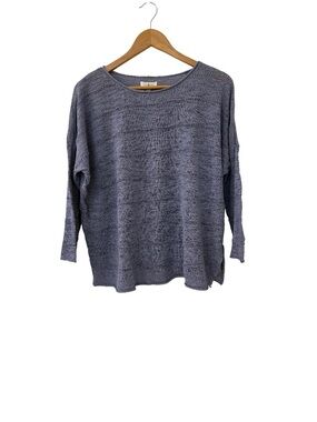 Lou & Grey Periwinkle Open-Knit Sweater